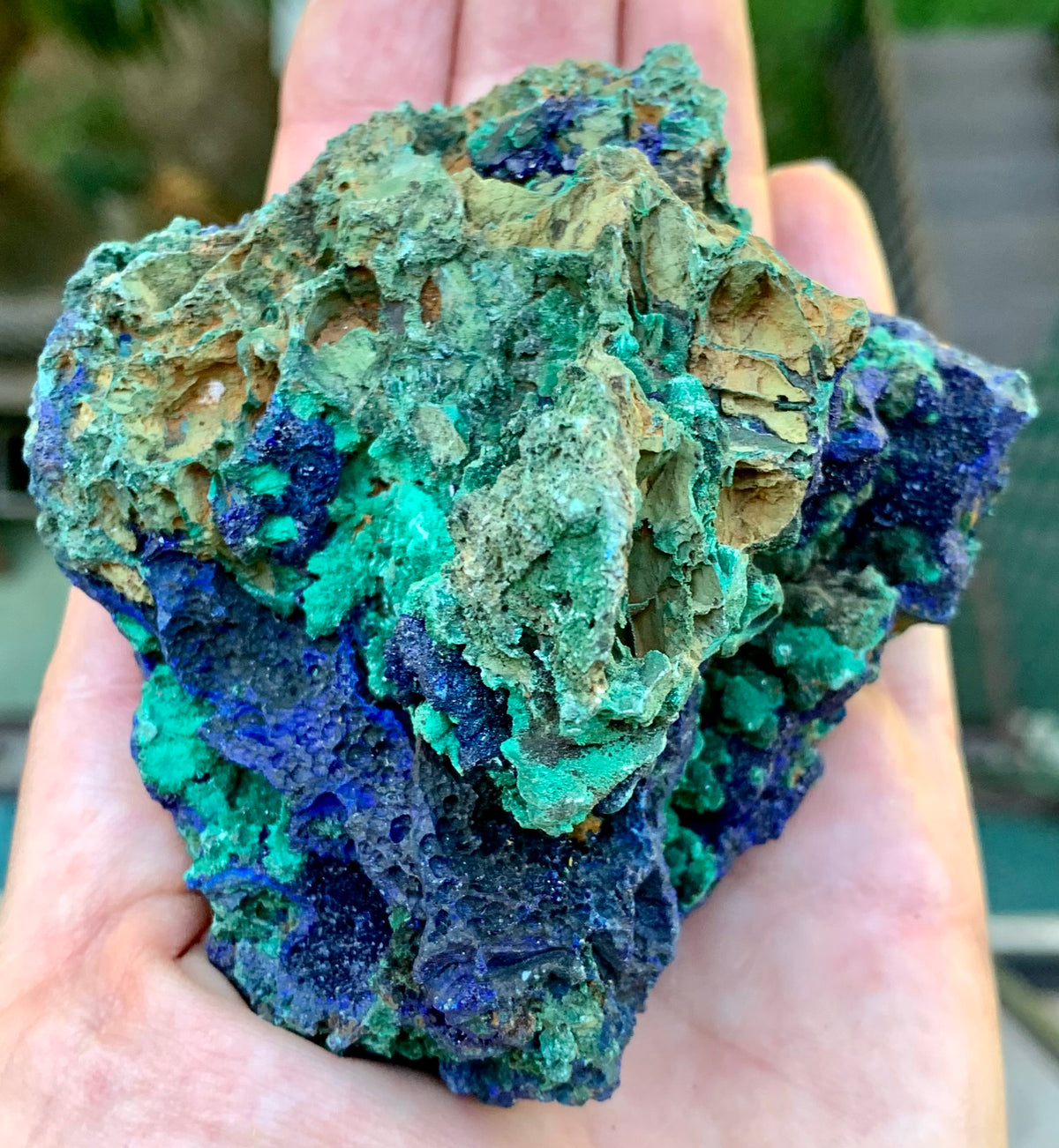 Raw azurite-malachite