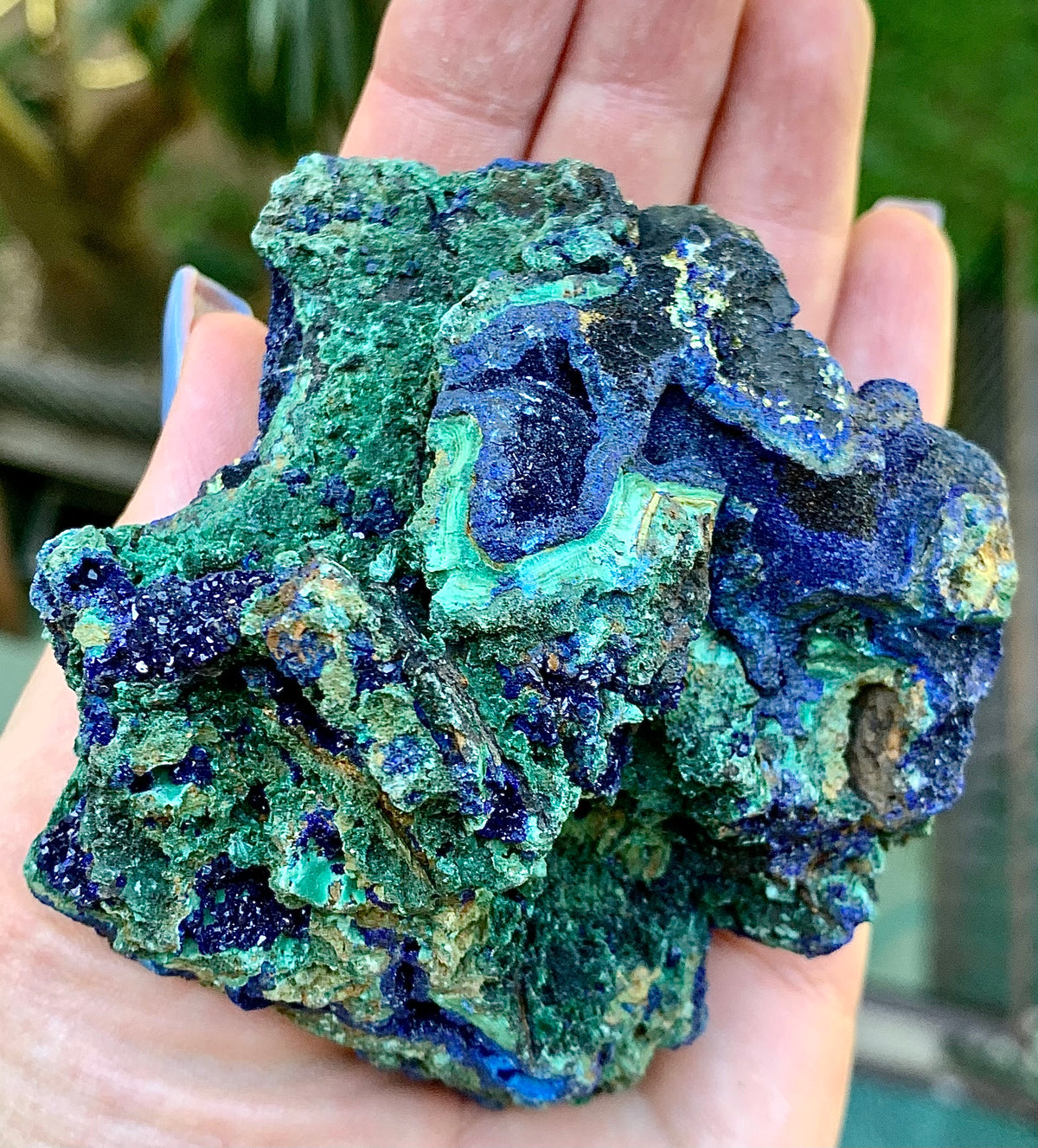 Raw azurite-malachite