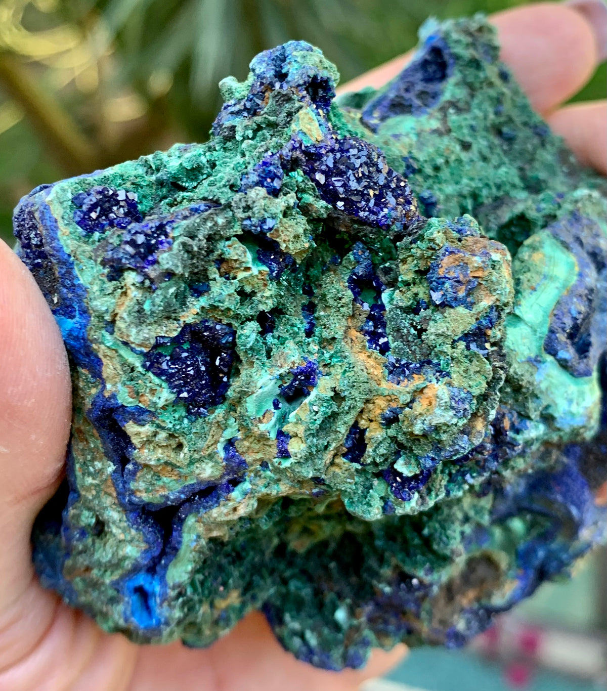 Raw azurite-malachite