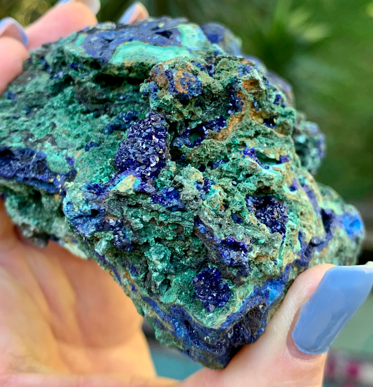 Raw azurite-malachite