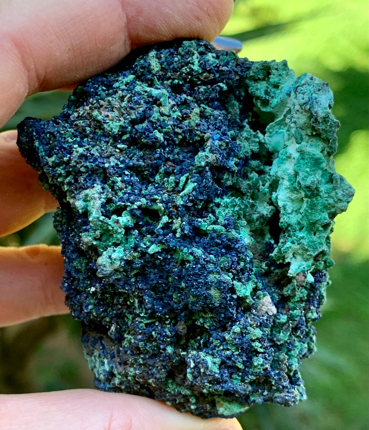 Raw azurite-malachite