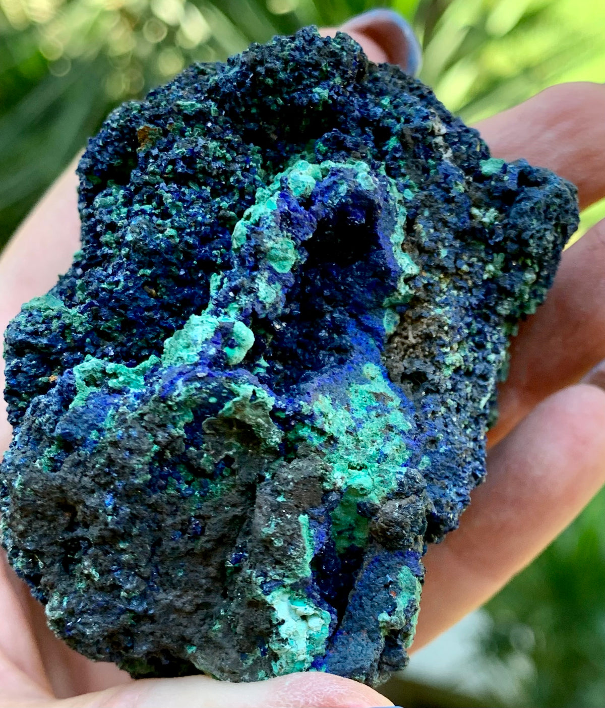 Raw azurite-malachite