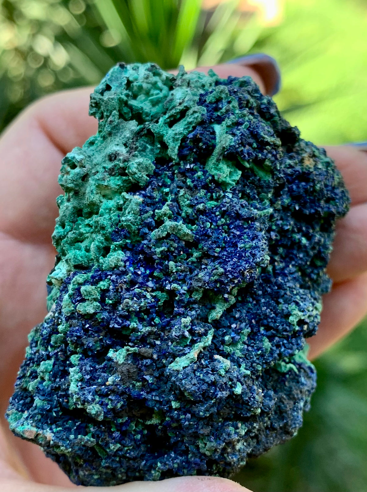 Azzurrite-malachite grezza