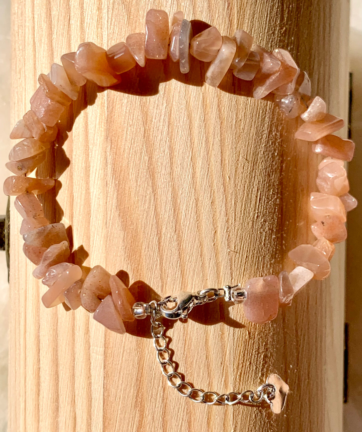 Sunstone chip bracelet