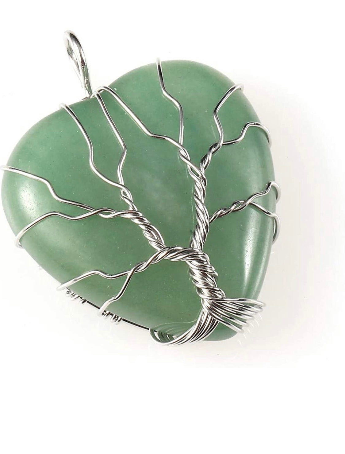 Aventurine heart-shaped pendant